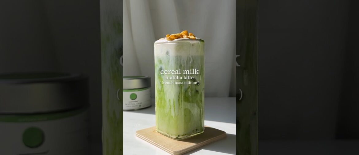cereal milk matcha latte | fun french toast recipe! cereal milk matcha latte | fun french toast recipe!