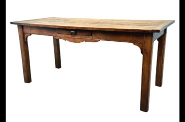 French 19th Century Oak Farmhouse Dining Table
