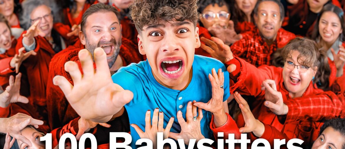 I Survived 100 Babysitters in 24 Hours!