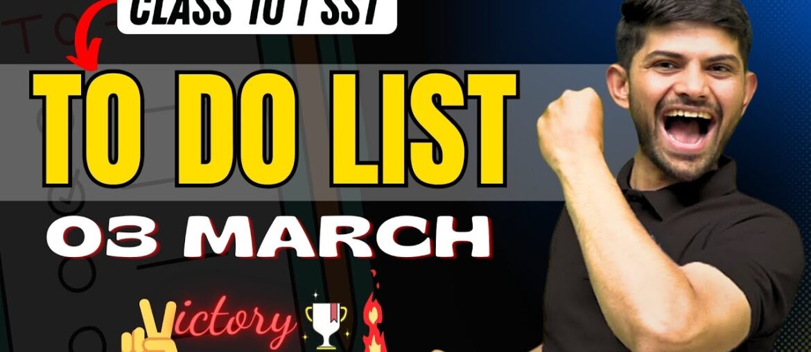 To Do List 3rd March | Class 10 Social Science Exam 2024 @DigrajSinghRajput214