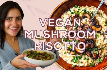 How to Make Vegan Risotto with Mushroom - Two Spoons