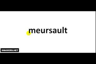 How To Pronounce French Wine #  meursault