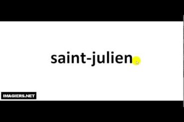 How To Pronounce French Wine #  saint julien