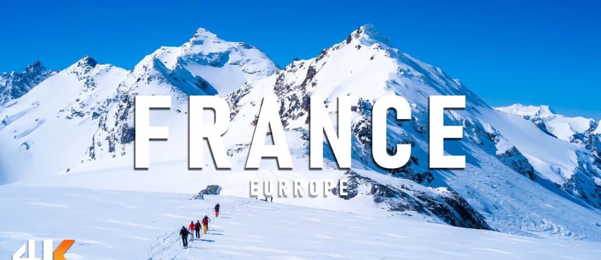 FLYING OVER France 4K Ultra HD - Relaxing Music Along With Beautiful Nature Scene - Amazing Nature