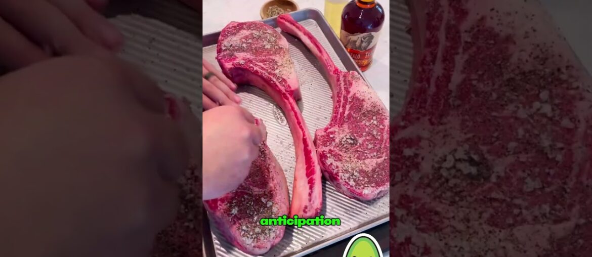 Tomahawk Steaks with French Onion Crust #tomahawksteak  #shorts #shorts