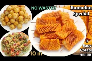 Amazing Potato Recipes!Collections Ramadan 2024|Potato Spiral,Potato Balls,Potato Peels,French Fries