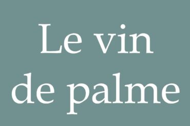 How to Pronounce ''Le vin de palme'' (Palm wine) Correctly in French