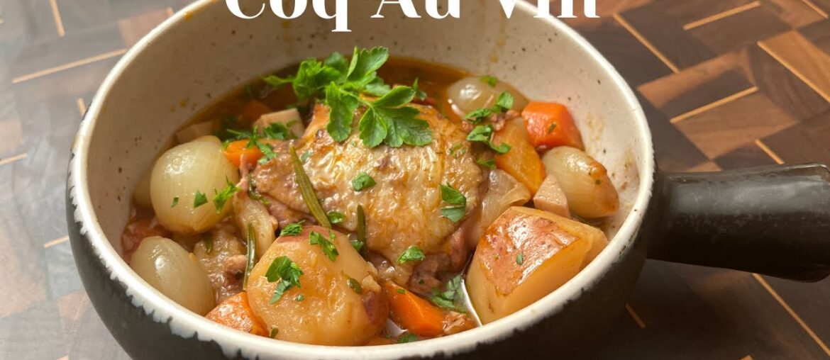 Coq au Vin a French classic Chicken recipe in 1 pot in 1 hour |Christine Cushing