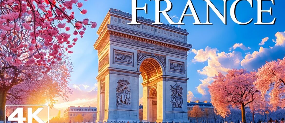 FLYING OVER France (4K UHD) Amazing Beautiful Nature Scenery & Relaxing Music, 4K Video HD