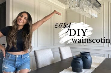 How to Install Wainscoting | Easy DIY Wainscoting + Tips | Elegant Dining Room Transformation