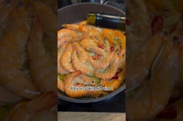 Are you cooking with wine?#shorts #food #seafood #wine #winelover #shrimp #french #czech