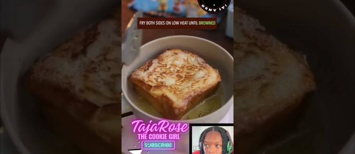 Homemade french toast, I would eat this!! #TheCookieGirl #FrenchToast #ChefTaja' #TryItOrDenyIt