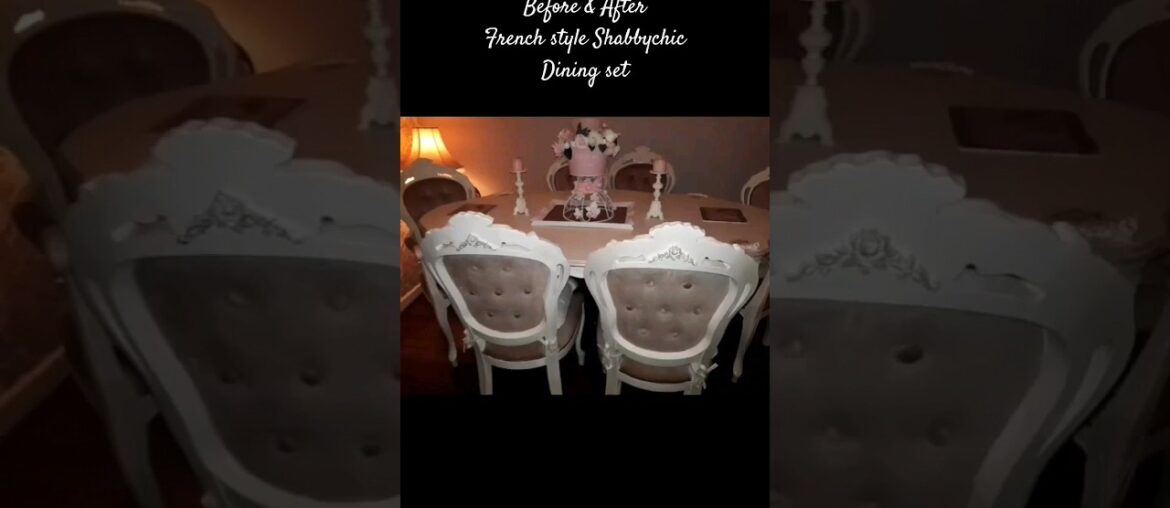 French style Shabbychic dining set. #before&After #upcycling #frenchstyle #shabbychic