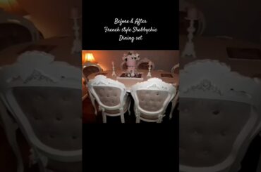 French style Shabbychic dining set. #before&After #upcycling #frenchstyle #shabbychic