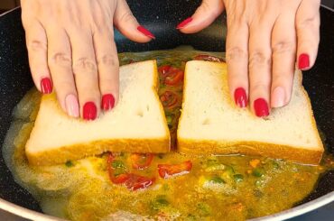 2 Recipes of One Pan Egg Toast! French Toast Omelette Sandwich! 5 minutes Breakfast! DELICIOUS