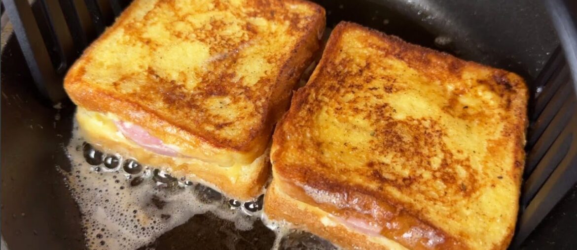 This is my favorite recipe! Easy breakfast Egg & Toast! Delicious Ham Cheese French Toast Sandwich! This is my favorite recipe! Easy breakfast Egg & Toast! Delicious Ham Cheese French Toast Sandwich!