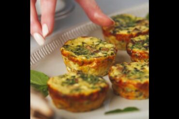 Best Mini Quiche Recipe - Mushroom Spinach and Feta Mini Quiches