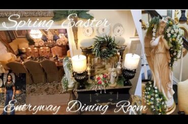 Spring Easter Entryway Dining Room Tour/French Country Decorating Ideas