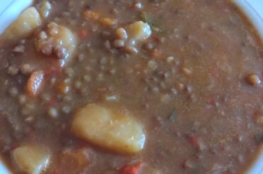 Stewed lentils