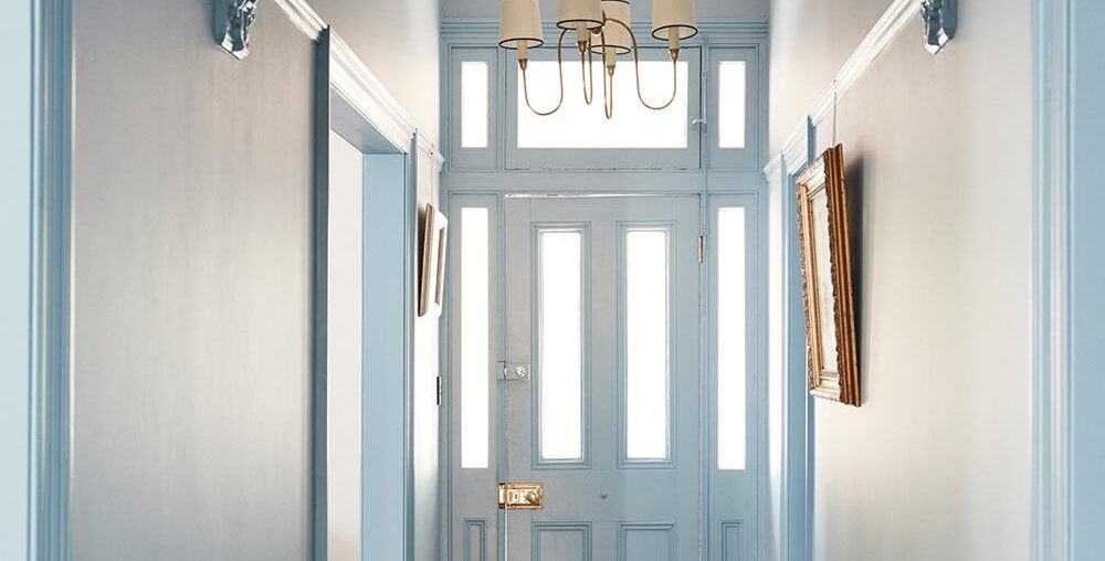 Hallway maintaining original features in a renovated double-fronted house, Mosman, Sydney, New South Wales, Australia [1000x1400]
