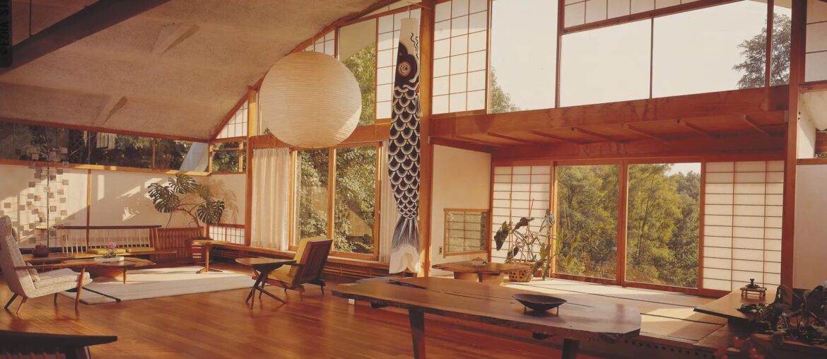 Inside the Conoid Studio at the George Nakashima compound in New Hope, Pennsylvania. [1600x1285]