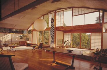 Inside the Conoid Studio at the George Nakashima compound in New Hope, Pennsylvania. [1600x1285]