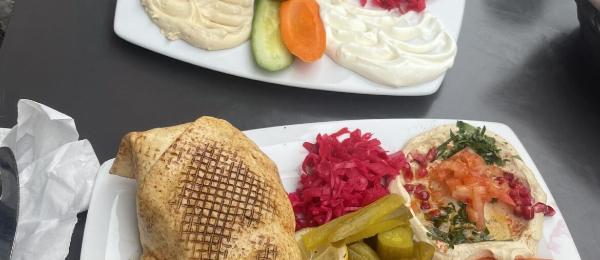 Chicken Wrap with Falafel and Halloumi