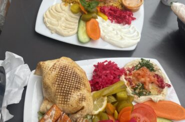 Chicken Wrap with Falafel and Halloumi