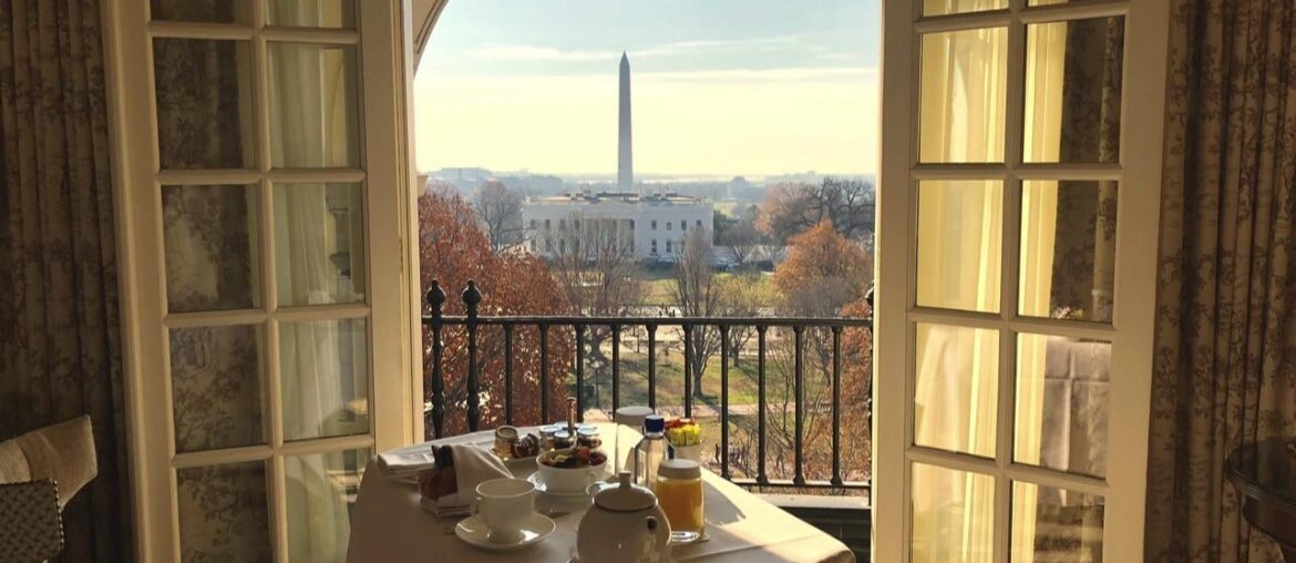 My room service with a view! Hay Adams Hotel, Washington, DC (4032x3024)