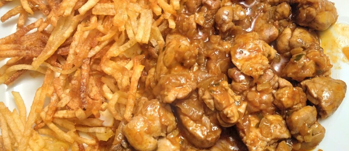 León-style sweetbreads with shoestring potatoes