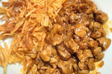 León-style sweetbreads with shoestring potatoes