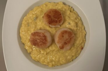 Risotto safran saint Jacques gorgonzola