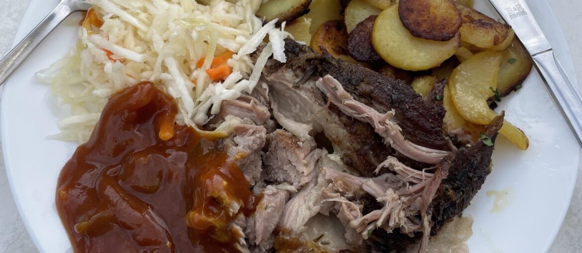 Spießbraten with Cabbage Salad and Potatoes