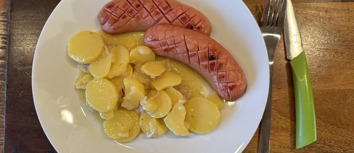 Grilled Knacker with potato salad