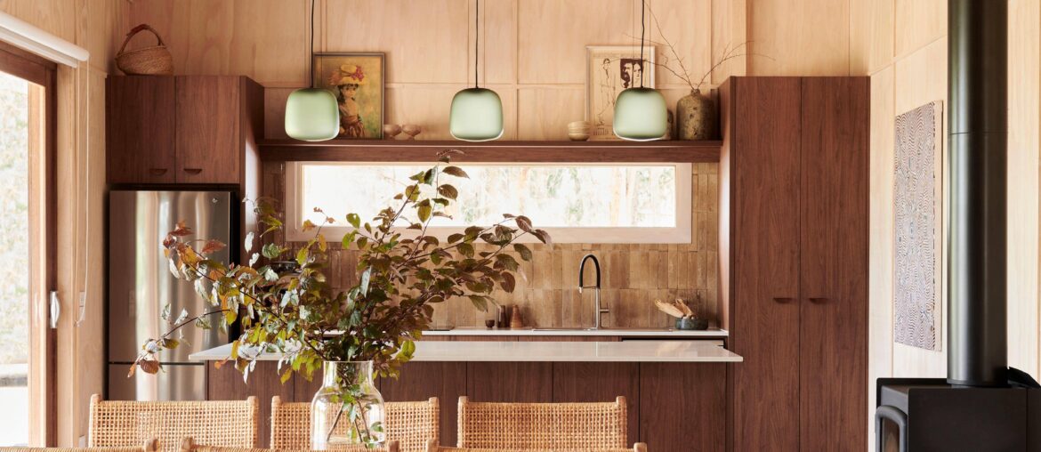 Tall ceiling kitchen in a converted shed house, Red Hill, Mornington Peninsula in Melbourne, Australia [5625x7313]