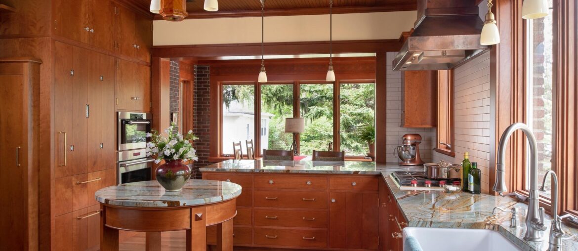 Renovated kitchen in a 1913 Craftsman style bungalow, Saint Paul, Minnesota [2560x1706]