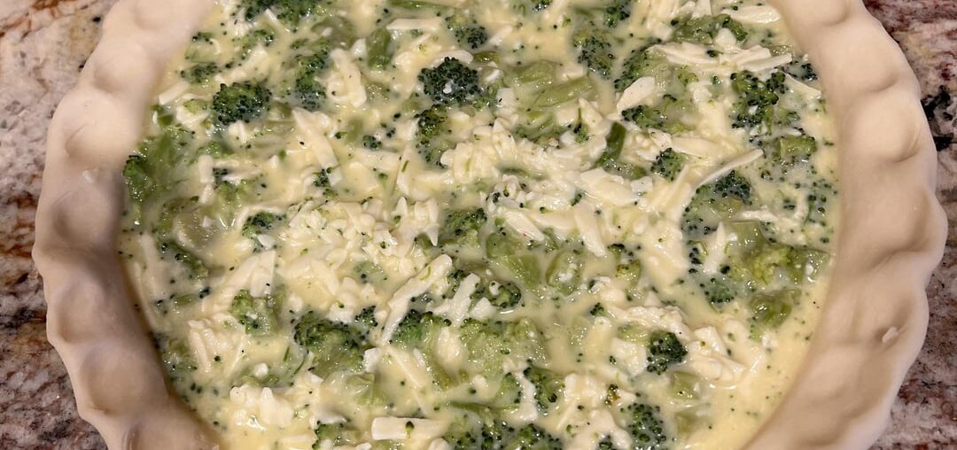 Rustic Charm: Broccoli Cheddar Quiche with Homemade Crust