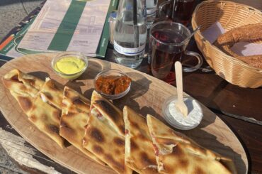 Sucuk Pide and Turkish Tea