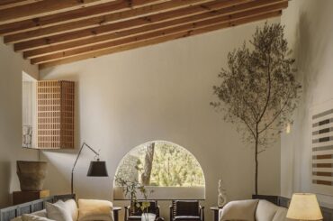 Cabin living space with a slanted timber ceiling, Tapalpa, Jalisco, Mexico [2000x3000]