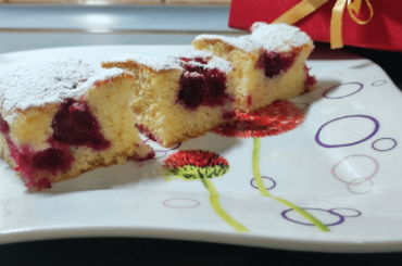 Cake with Cherries, Simple Soft and Delicious