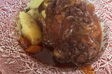 Oxtail Stew. With boiled potatoes on the side