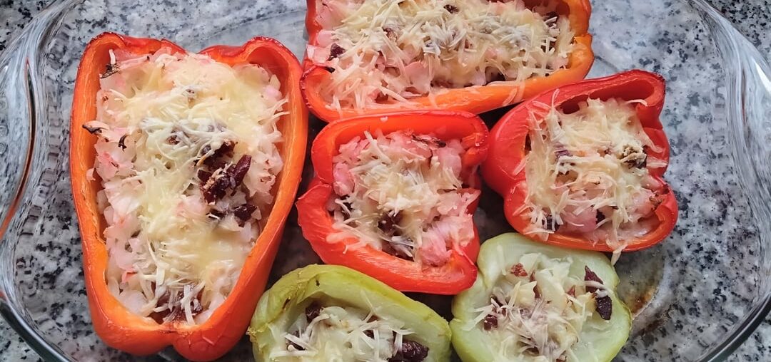 Stuffed peppers and stuffed chayote