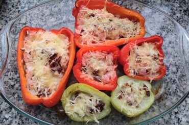 Stuffed peppers and stuffed chayote