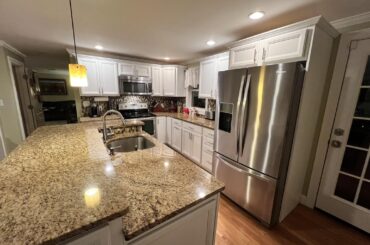 Before and after cabinet painting