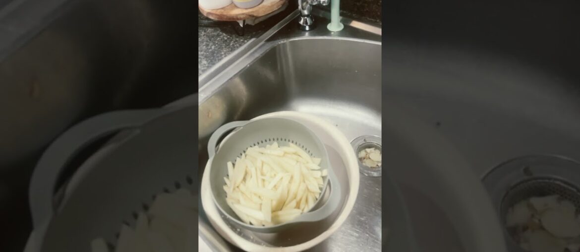 Cooking French fries for my family