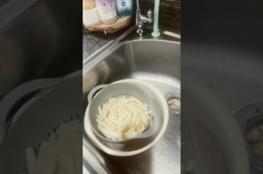 Cooking French fries for my family