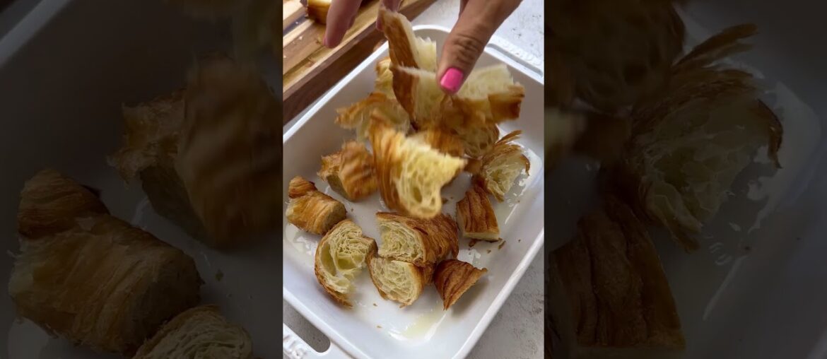 Croissant French Toast #breakfast #brunch #croissant #frenchtoast