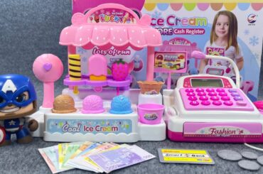 8 Minutes Satisfying with Unboxing Cute Pink Ice Cream Store Cash Register ASMR | Review Toys