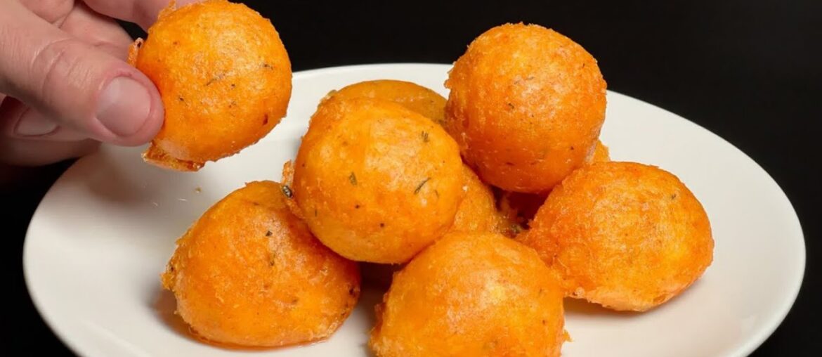 Cheesy potato balls are better than French fries! Recipe ready in 10 minutes! Cheesy potato balls are better than French fries! Recipe ready in 10 minutes!