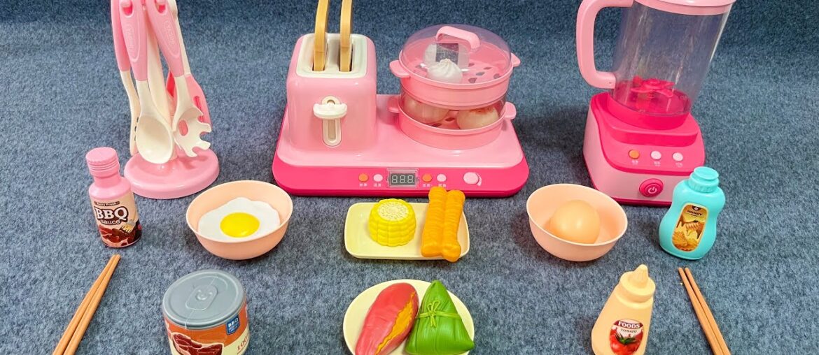9 Minutes Satisfying with Unboxing Cute Pink BBQ Kitchen Cooking Toys Collection ASMR| Review Toys